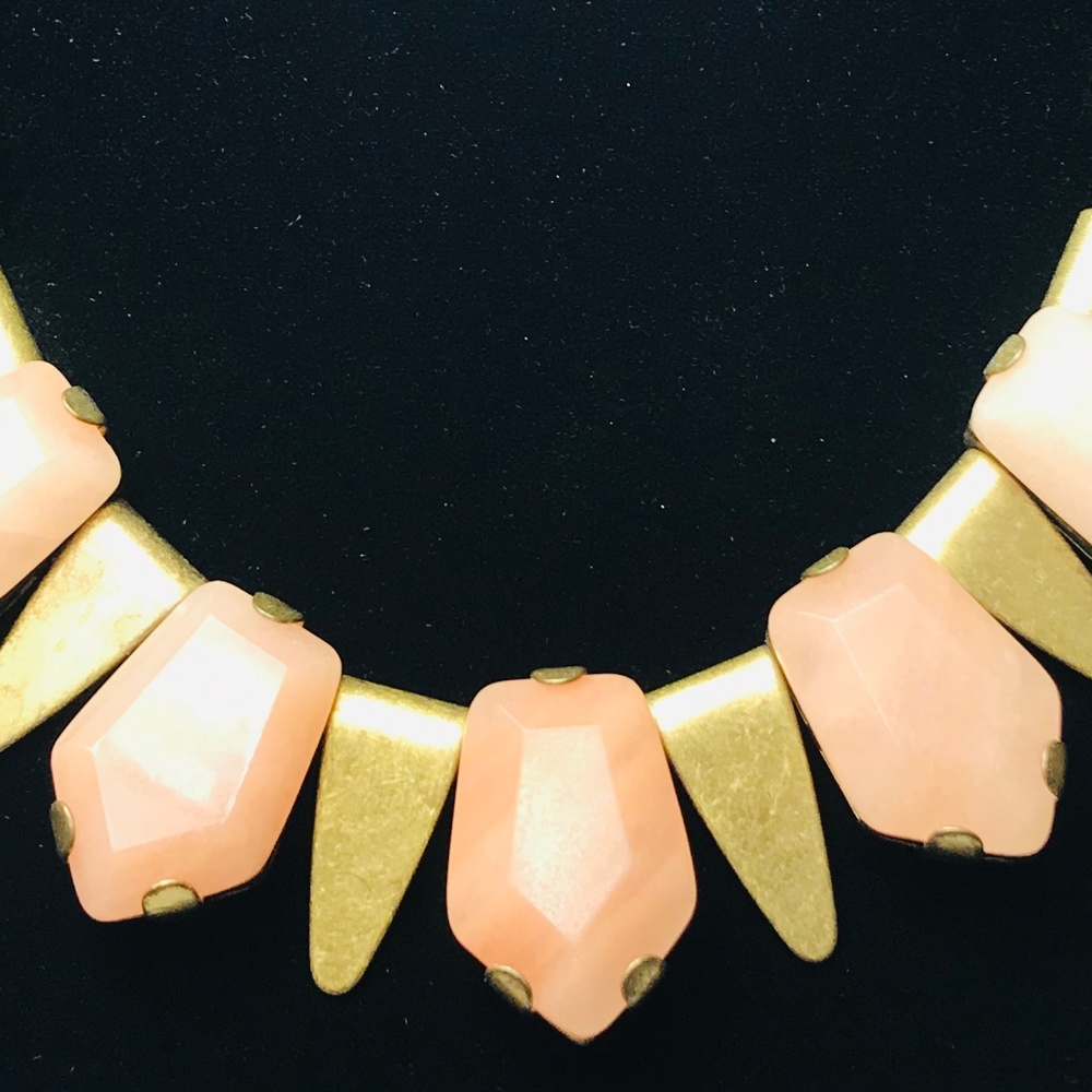 J.Crew Rose Stone Statement Necklace #36 - Picture 2 of 4